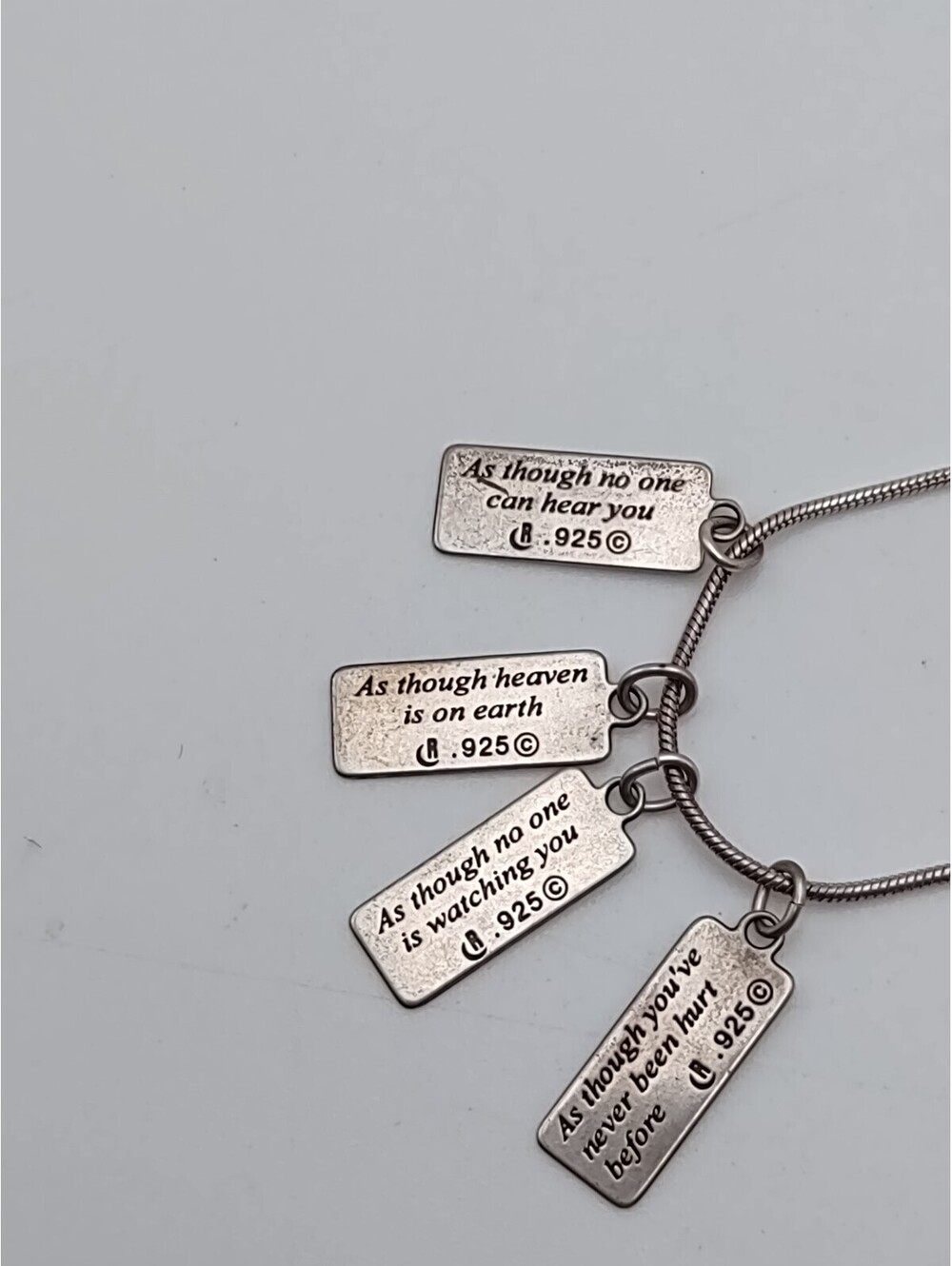 Carolyn Pollack Relios Silver Live Love Dance Sing Necklace - Picture 4 of 7